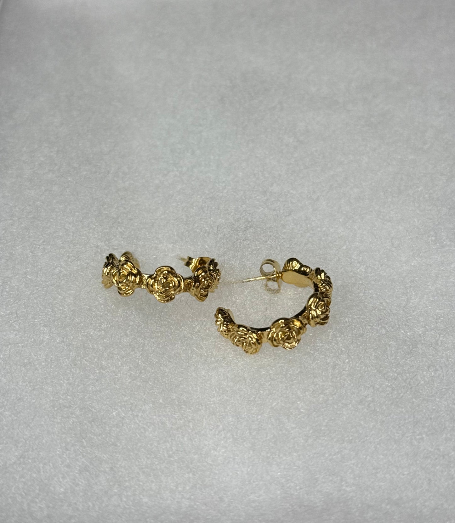 Classy Floral Hoop Earrings