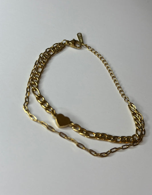 Dainty Heart Rhine Bracelet